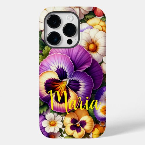 Pansy Daisy Delight Colorful Floral Phone Case