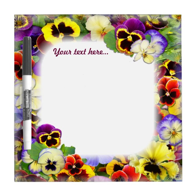 Pansy Delight ~ Small  Dry Erase Board (Front)