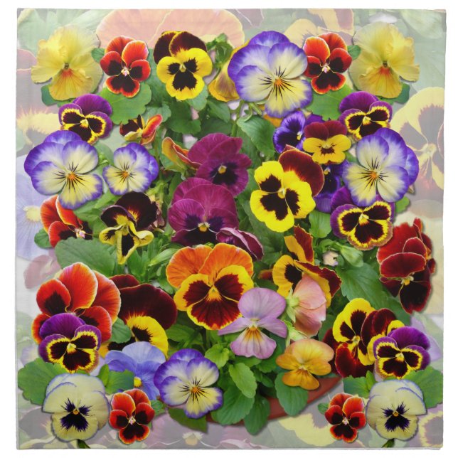 Pansy Delight~ Table  Napkins (Front)