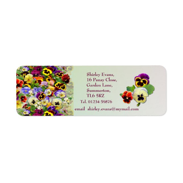 Pansy Display Label (Front)