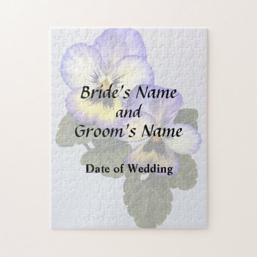 Pansy Duo Wedding Products Jigsaw Puzzle