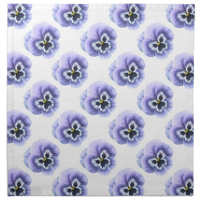 Pansy Face Purple Cloth Napkin (Front)