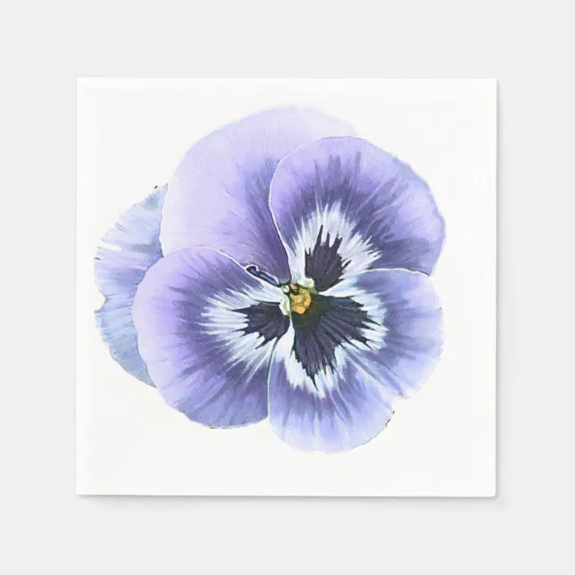 Pansy Face Purple Paper Napkins Zazzle