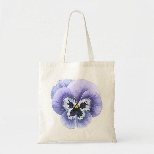 Pansy Face Purple Tote Bag