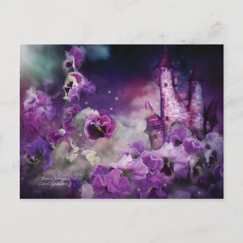 Pansy Fantasy Art Postcard