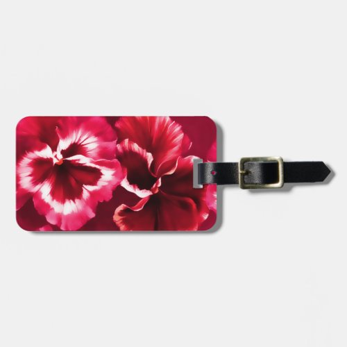 Pansy floral fine art botanical named luggage tag