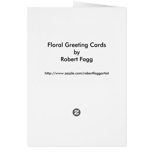 "Pansy" Floral Greeting Card (Back)