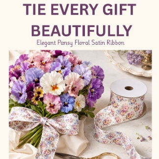 Pansy Floral Ribbon | Garden Party Gift Wrap