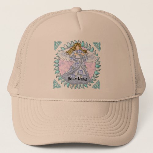 Pansy flower Christian angel  Trucker Hat