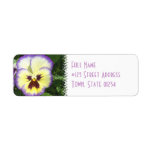 Pansy Flower Picture Mailing Label