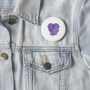 Pansy Flower Pin Badge