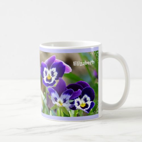 Pansy Flower  Scripture Mug