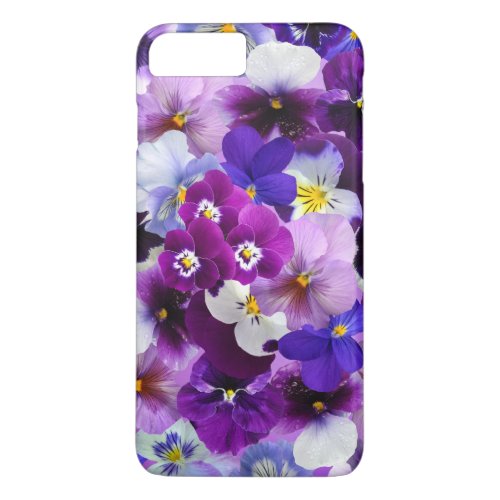 Pansy Flower Wallpaper Art iPhone 8 Plus7 Plus Case