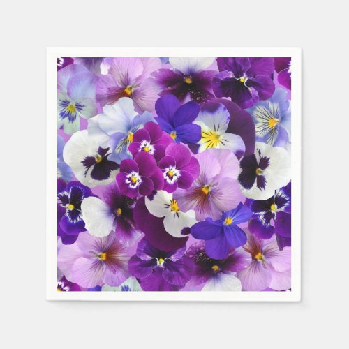 Pansy Flower Wallpaper Art Napkins