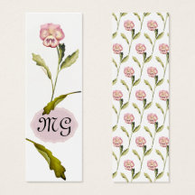 Pansy Flower with Initials