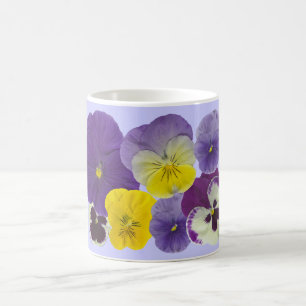 pansy flowers coffee mug