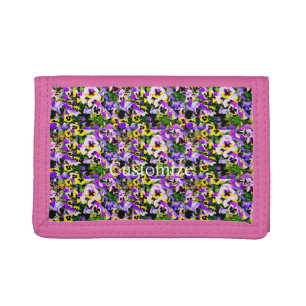 Pansy Flowers Thunder_Cove Trifold Wallet