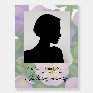 Pansy funeral welcome sign foam bord