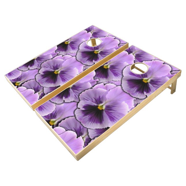 Pansy Garden Regulation Cornhole Set (Angled)