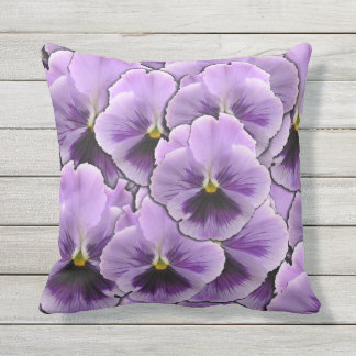Pansy Garden Throw Pillow