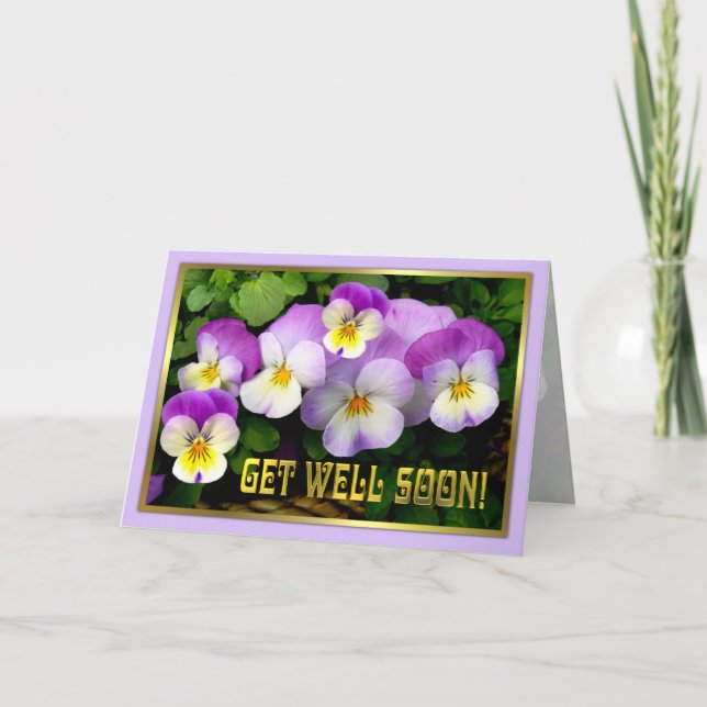 Pansy ~ Get Well Card (Front)