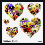 Pansy Hearts ~ Wall Decal<br><div class="desc">If you enjoy the colorful beauty of pansies you will love this bright Wall Decals, which show off many lovely pansies to perfection ~ enjoy!</div>