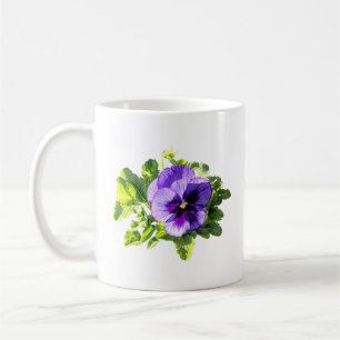 Pansy In Two Shades of Purple Coffee Mug
