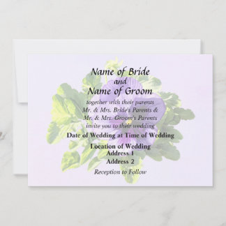 Pansy In Two Shades of Purple Invitation