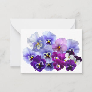 Pansy Isolated Violet Nature Flower Violet Family. Note Card
