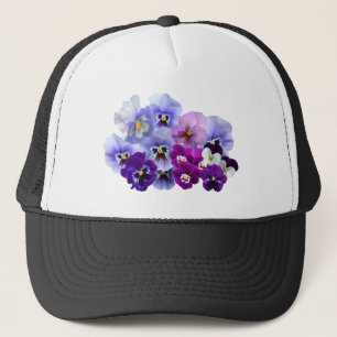 Pansy Isolated Violet Nature Flower Violet Family. Trucker Hat