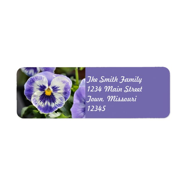 Pansy Label (Front)