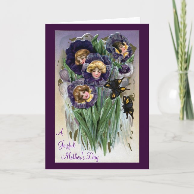 Pansy Ladies Mother's Day Card (Front)