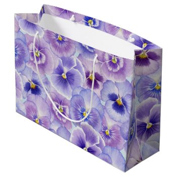 Pansy Large Gift Bag by marainey1 at Zazzle