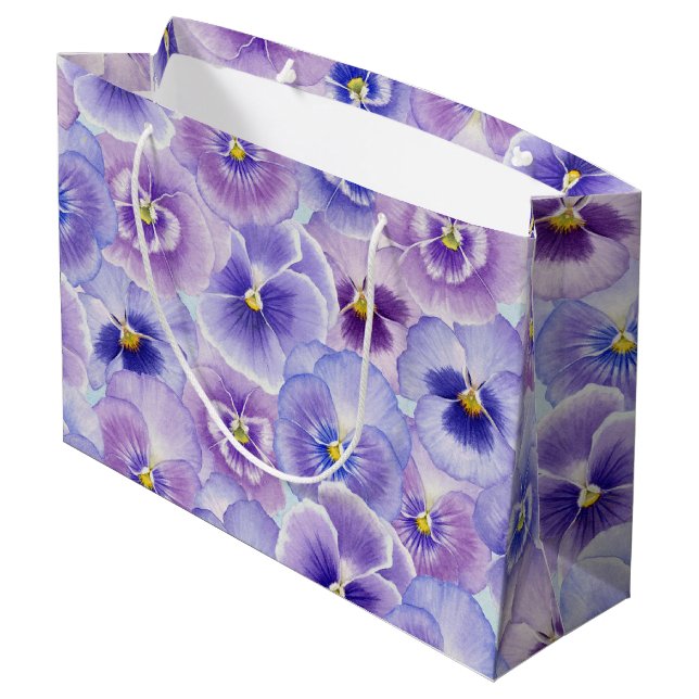 Pansy Large Gift Bag (Back Angled)