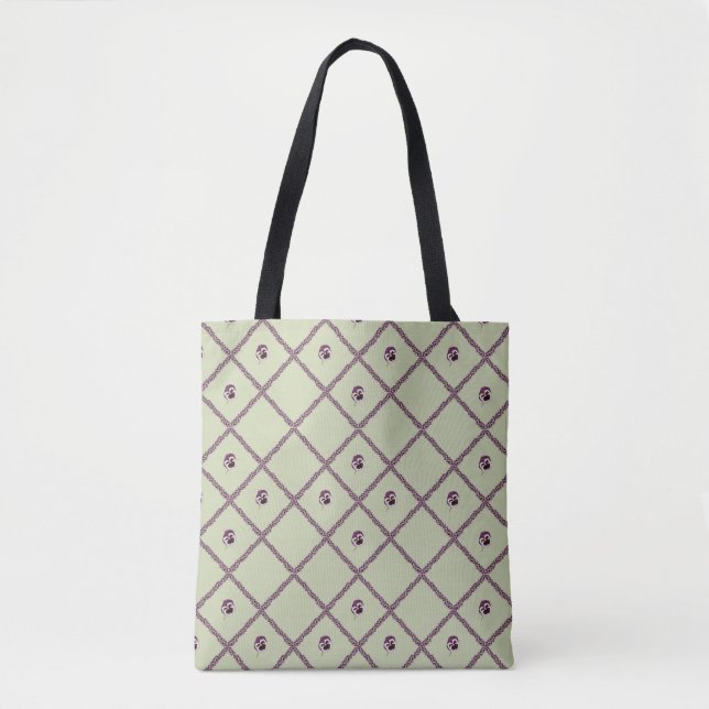 Pansy Lattice All over print tote.  Tote Bag (Front)