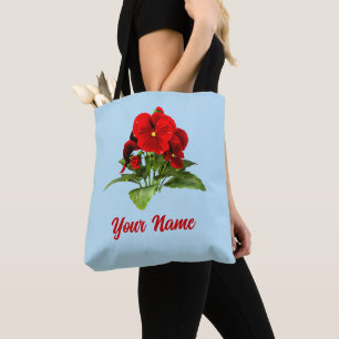 Pansy Lover Floral Personalized Custom Tote Bag