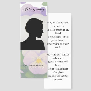 Pansy memorial bookmarks