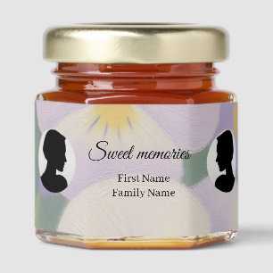 Pansy memorial honey jar favor favors