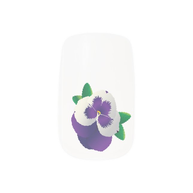 Pansy Minx Nail Art Decals (Left Thumb)