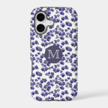 Pansy Monogram iPhone Case