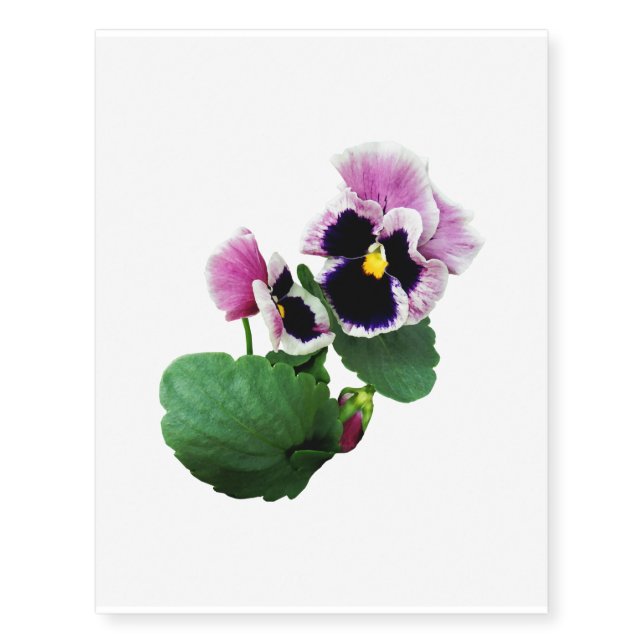 Pansy Mother and Child Temporary Tattoos (Front)