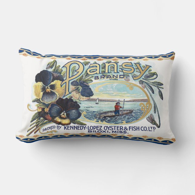 Pansy Oysters Lumbar Pillow (Front)