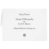 Pansy Pannier Cards (Back Horizontal)