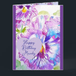 Pansy Pansies Purple Flower Birthday Girls Name Card<br><div class="desc">Iris Irises Purple Flower Floral design,  with a fully customizable name. Designed from one of my original flower garden photographs & my original writing,  enjoy!</div>