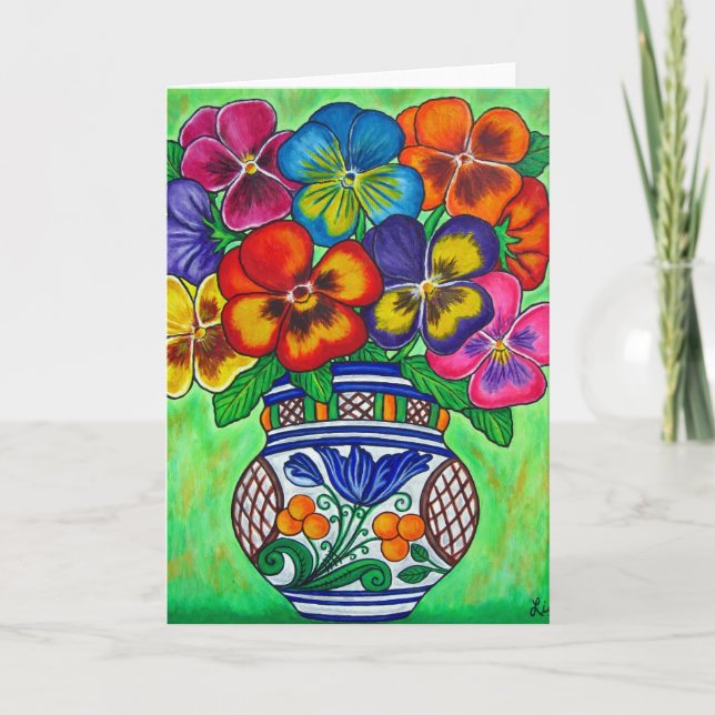 Pansy Parade Greeting Card (Front)