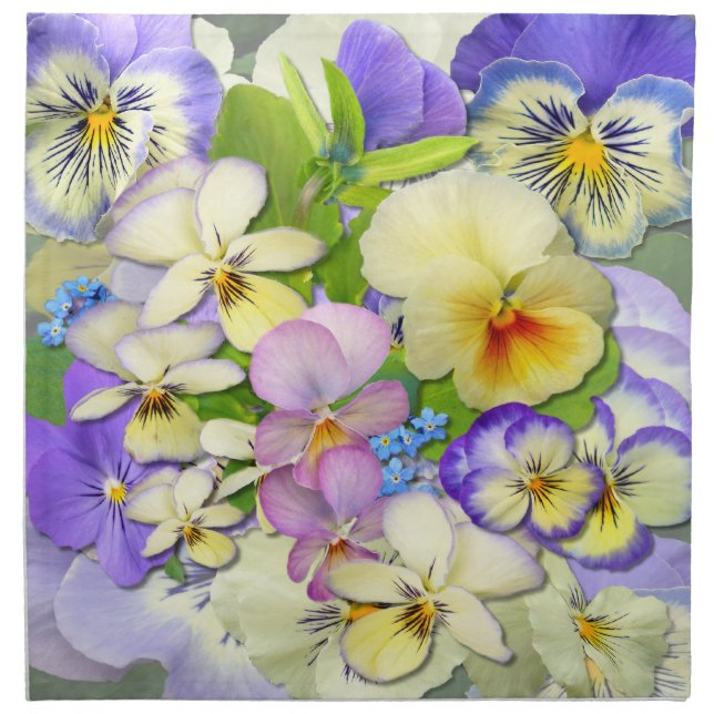 Pansy Pastel  ~ Table  Napkins (Front)