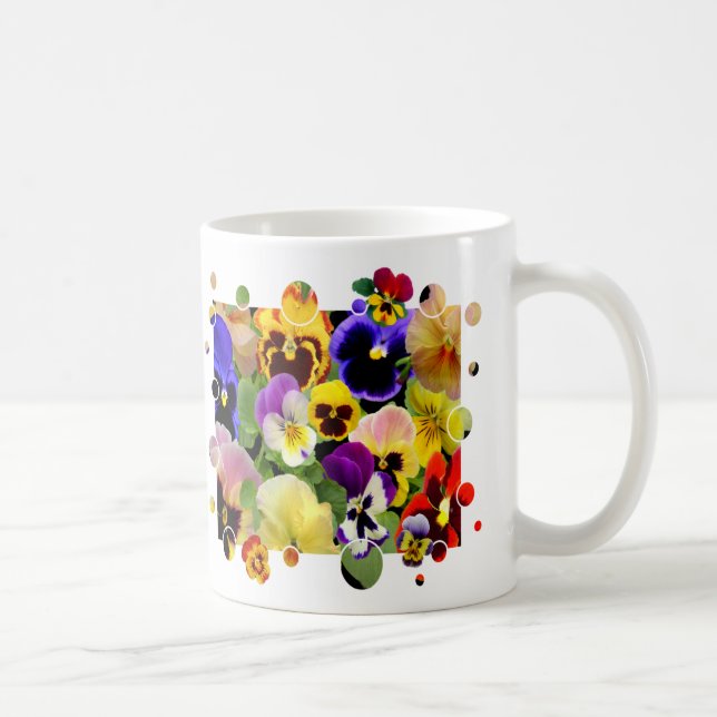 Pansy Patchwork Coffee Mug (Right)