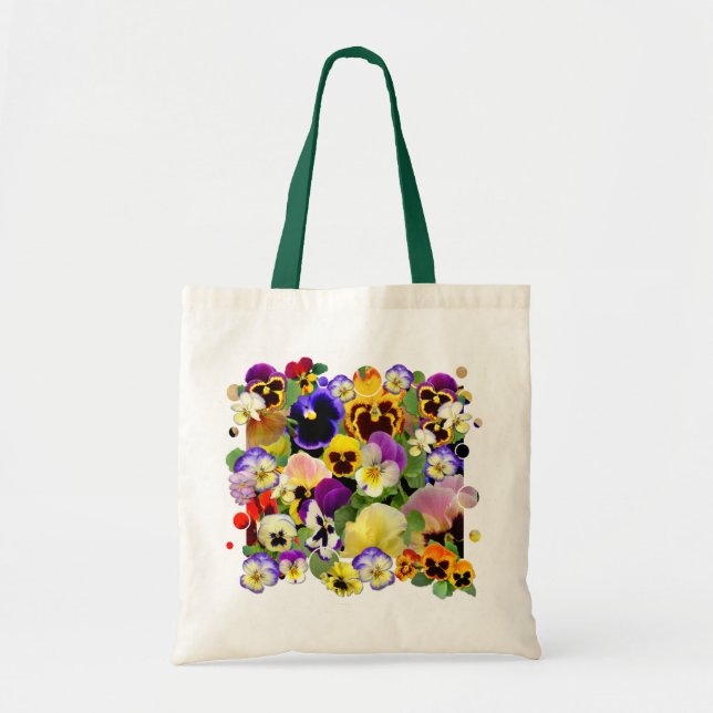 Pansy Patchwork Tote Bag (Front)