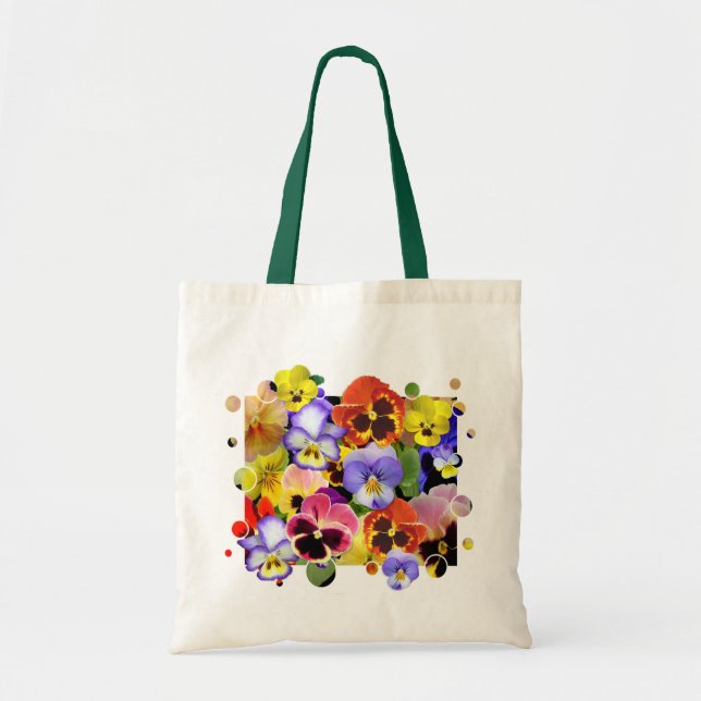 Pansy Patchwork Tote Bag (Front)