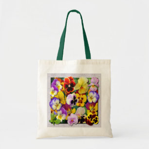 Pansy Patchwork Tote Bag